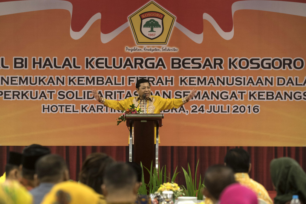 Ketua Umum Partai Golkar Setya Novanto. Antara/SIGID KURNIAWAN