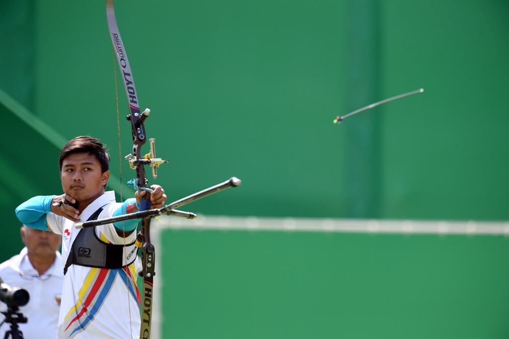 Riau Ega Agatha Salsabila. (Foto: AFP/Jewel Samad)