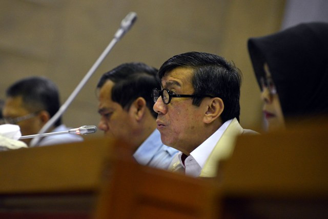 Yasonna Kesal Dituding Ingin Meringankan Hukuman Koruptor