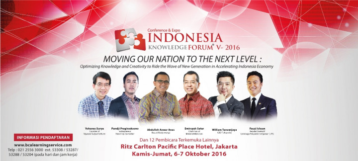 Indonesia Knowledge Forum V-2016, Dukung Millenials Jadi Kekuatan Ekonomi Baru