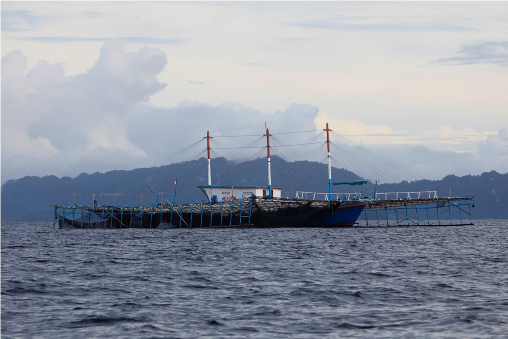 Ilustrasi--Kapal penangkap ikan menggunakan jaring besar alias kapal bagan (Foto: MI/Rommy Pujianto)