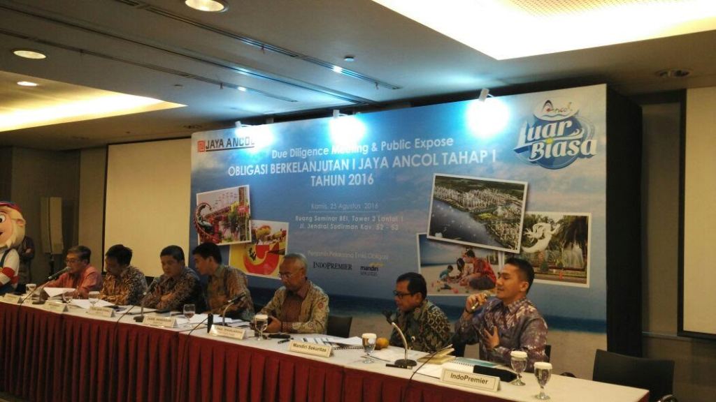Suasana due dilligence meeting & public expose obligasi berkelanjutan I Jaya Ancol tahap I tahun 2016 (Foto: MTVN/Dian Ihsan Siregar)