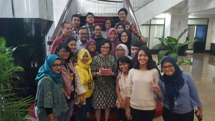 Dapat Kejutan Ulang Tahun dari Wartawan, Ini Doa Sri Mulyani