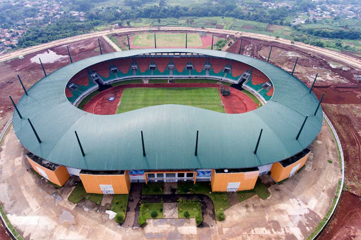 Jelang PON, Pengerjaan Infrastruktur Pendukung Stadion Pakansari Dikebut