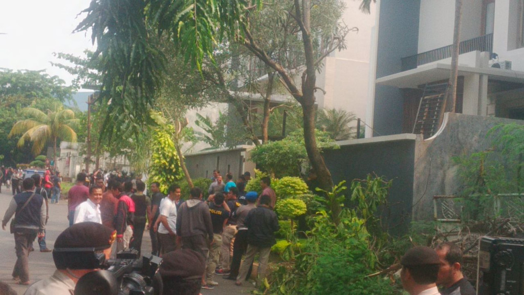 Lokasi perampokan di Pondok Indah, Jakarta Selatan. Foto: MTVN/Wanda Indana