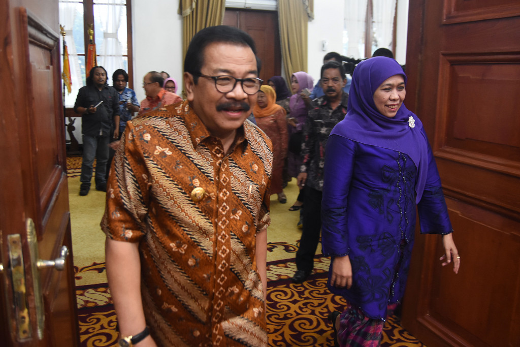 Gubernur Jawa Timur Soekarwo. ANTARA FOTO / M Risyal Hidayat.  