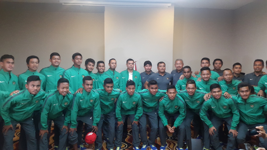 Skuat timnas Indonesia U-19. (Foto: Metrotvnews.com/ Alfa Mandalika)