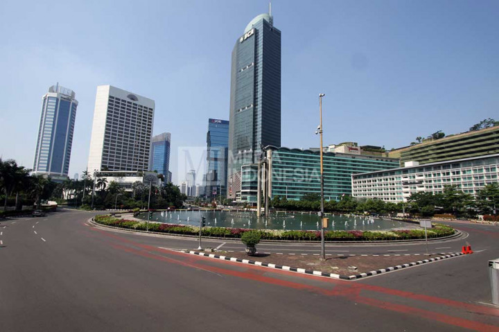 Jalanan Ibu Kota Jakarta Lengang