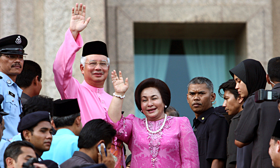PM Malaysia, Najib Razak dan istinya, Rosmah Mansor (Foto: AP)