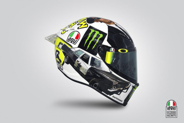 Tampil di Misano, Rossi Berhelm Blues Brother