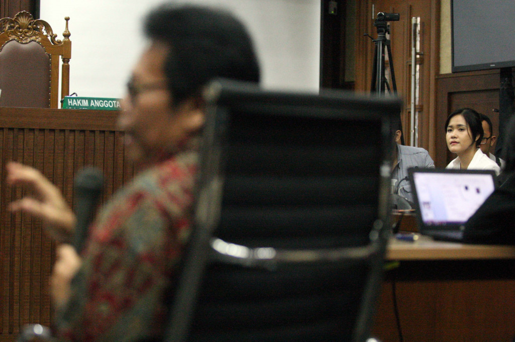 Budiawan memberikan kesaksian di persidangan terkait kasus kematian Wayan Mirna Salihin. Foto: MI/Adam Dwi
