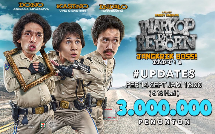 Raih 3 Juta Penonton, Warkop DKI Reborn Siap Salip AADC 2