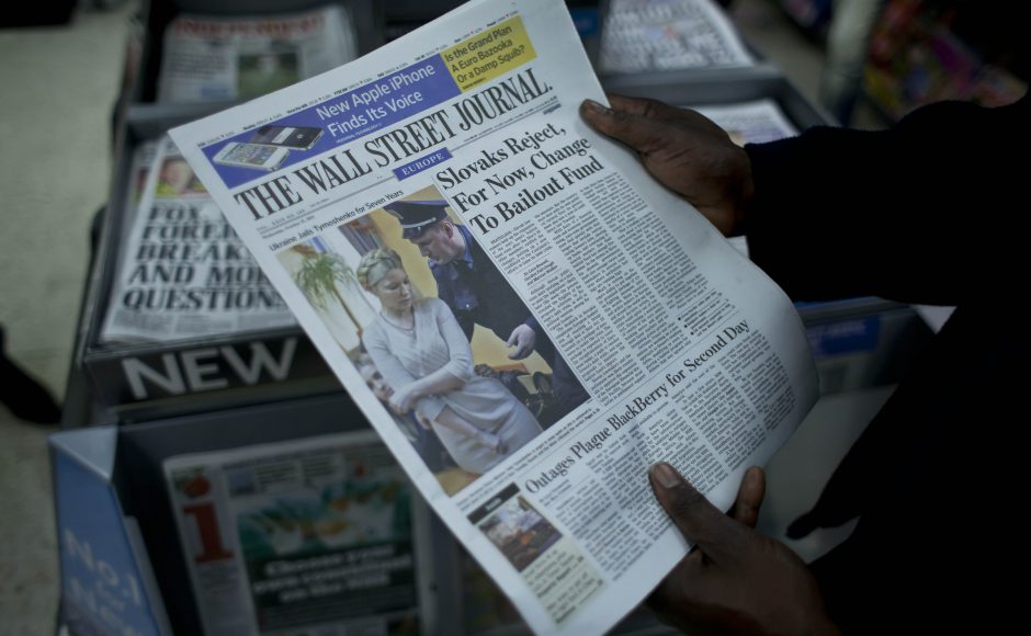 Media bisnis internasional, Wall Street Journal (Foto: AP)