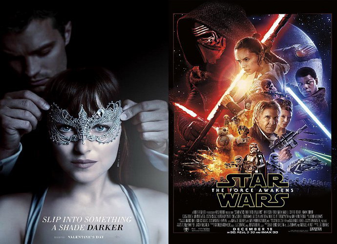 Poster Fifty Shades Darker dan Star Wars 7 (Foto: via Aceshowbiz)