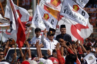 Kampanye Gerindra. (ANT/M Risyal Hidayat)
