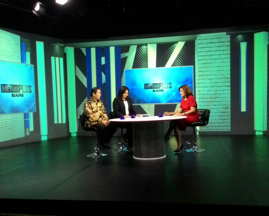 Ketua GAPMMI Adhilukman, Business Director UBM Malaysia Rungpech Chitanuwat dalam Program Metro Plus. Foto: Metrotvnews.com/ Pelangi Karismakristi