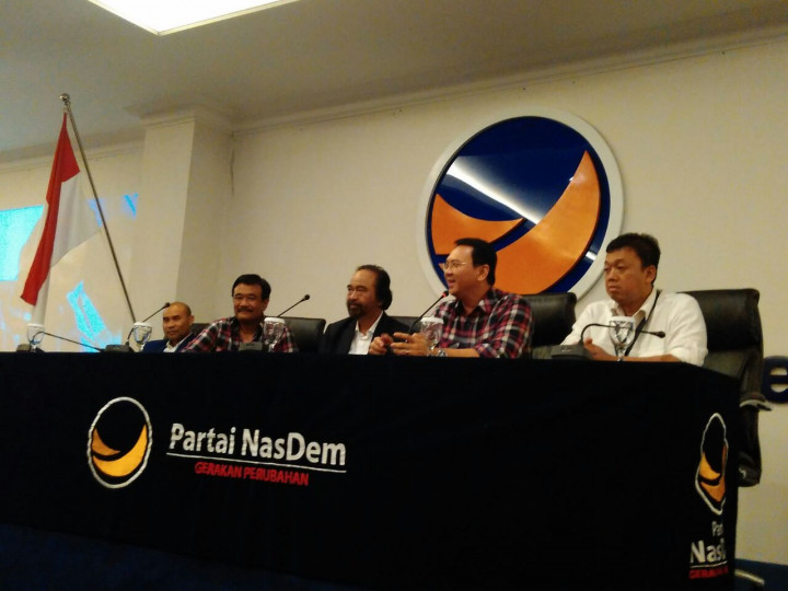 Ahok - Djarot Temui Ketum NasDem Surya Paloh