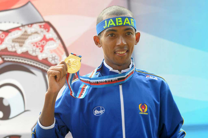 Agus Prayogo Sabet Emas Lari 5.000 Meter Putra