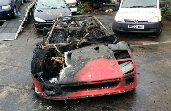 Baru Selesai Restorasi, Ferrari F40 Ini Justru Terbakar