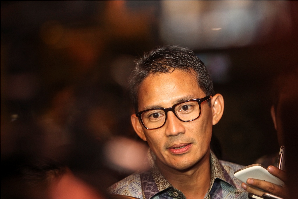 Bakal Calon Gubernur DKI Jakarta Sandiaga Uno. (Foto: Antara/Muhammad Adimaja).