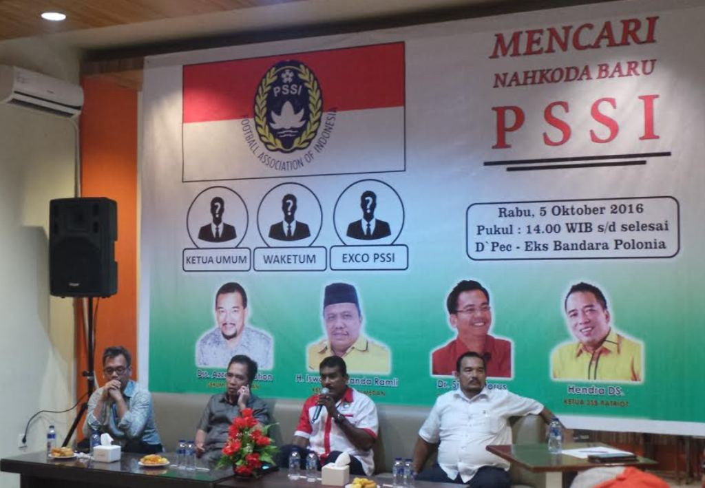 Acara diskusi Mencari Nakhoda Baru PSSI (Foto: MTVN/Budi Warsito)