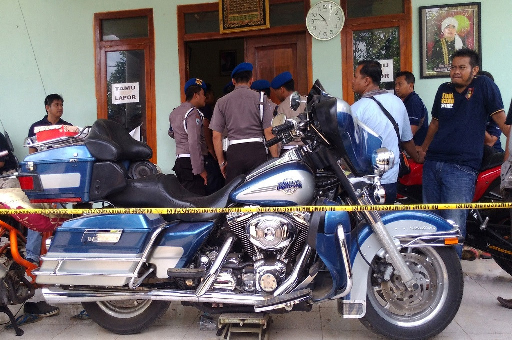 Motor Harley Davidson milik Taat Pribadi disita Polda Jatim, MI - Abdus Syukur