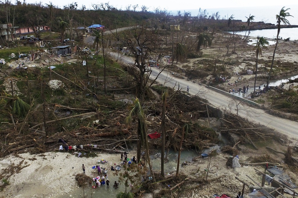 Kehancuran akibat Badai Matthew di Port Salut, Haiti, 9 Oktober 2016. (Foto: AFP/NICOLAS GARCIA)