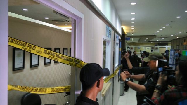 Kantor Pelayanan Satu Atap di Kemenhub disegel, Selasa (11/10/2016).MTVN/Dheri Agriesta