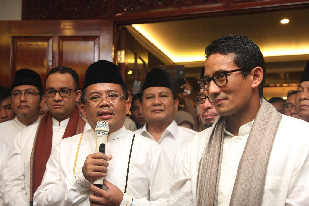 Presiden PKS Sohibul Iman (kedua kiri). (Foto: Antara/Reno Esnir).
