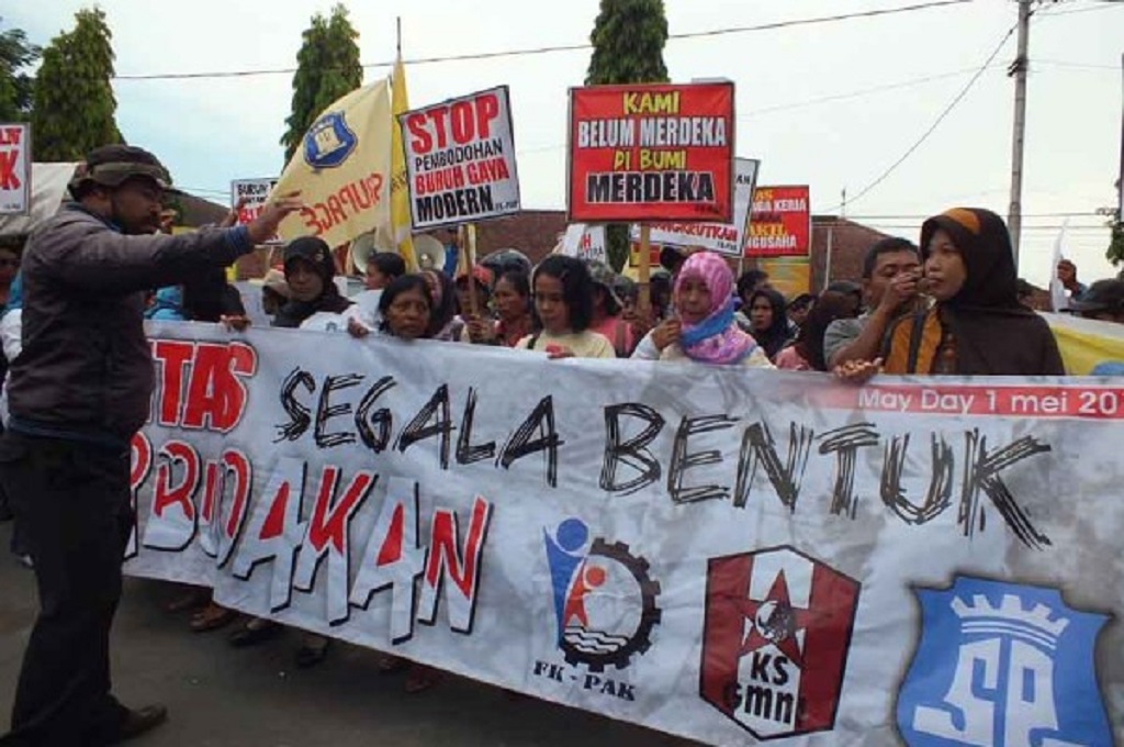 Aksi demo buruh, Ant