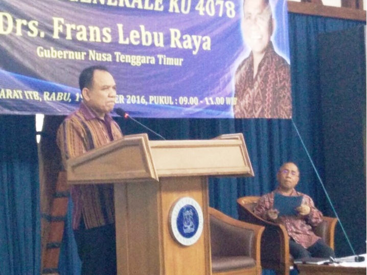 Studium Generale KU 4078, Kuliah Umum Gubernur NTT kepada Mahasiswa ITB
