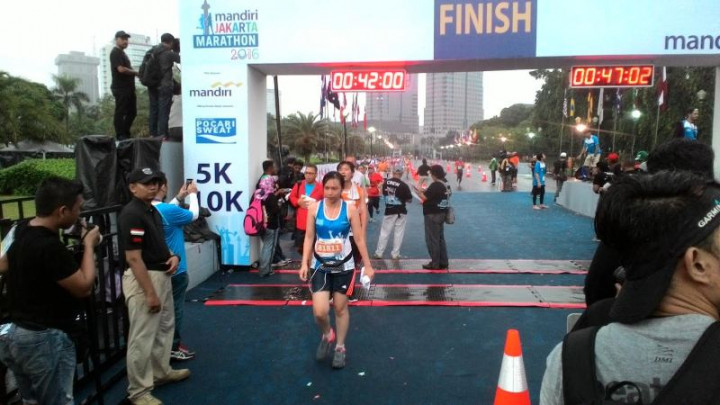 Jakarta Marathon 2016 Diwarnai Guyuran Hujan