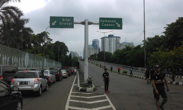 Pengalihan Arus karena Jakarta Marathon, Pengendara Bingung