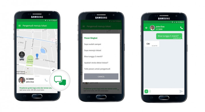 Penumpang dan Driver Grab Bisa Mengobrol via GrabChat