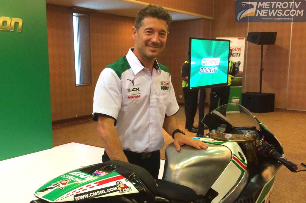 Lucio Cecchinello, tetap rendah hati meski meraih hasil terbaik di MotoGP Australia. MTVN/Ahmad Garuda