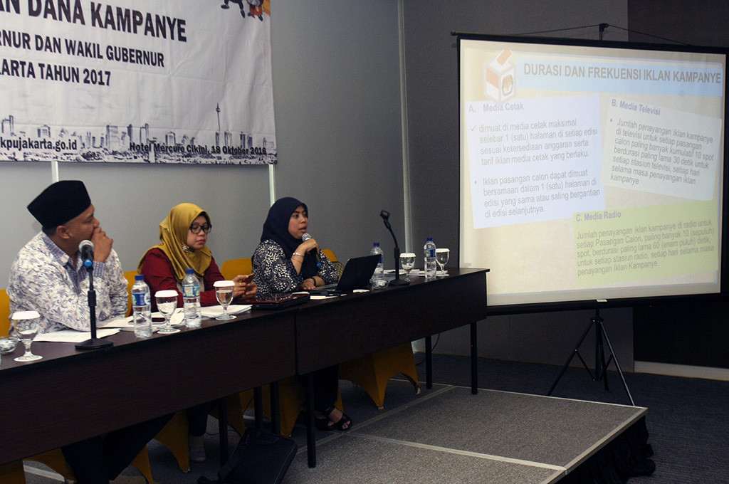 KPU DKI Tawarkan Plafon Dana Kampanye Paslon Rp72 Miliar