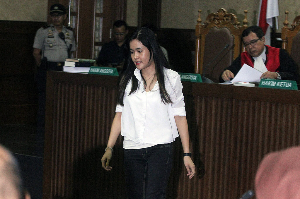 Terdakwa kasus kematian Wayan Mirna Salihin, Jessica Kumala Wongso -- MI/Arya Manggala