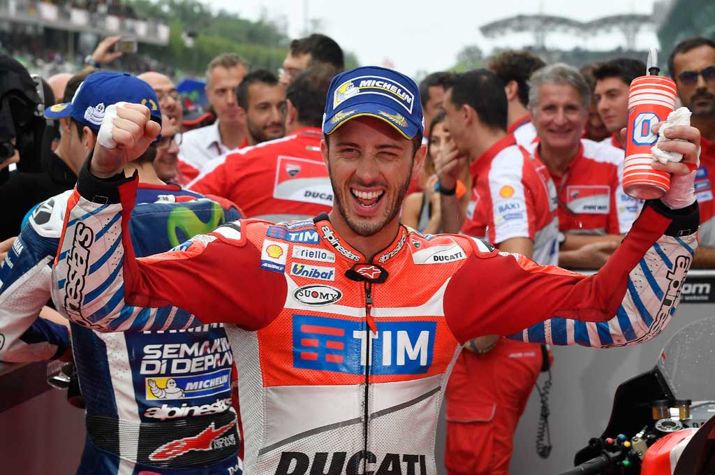 Andrea Dovizioso optimis tampil kompetitif jika kondisi trek basah. Ducati