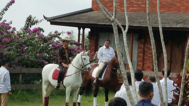 President Joko Widodo visited Gerindra Party chairman Prabowo Subianto on Monday (10/31) afternoon (Photo:MTVN/Githa Farahdina)