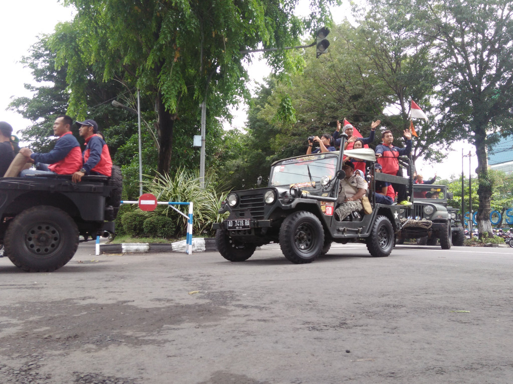 Pawai Kontingen Peparnas Jateng di Kota Solo, Senin (1/11/2016). (Foto-foto: Metrotvnews.com/Pythag Kurniati)