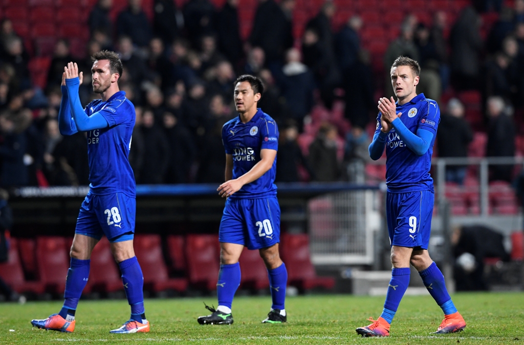 Skuat Leicester City. (Foto: AFP/Jonathan Nackstrand) 