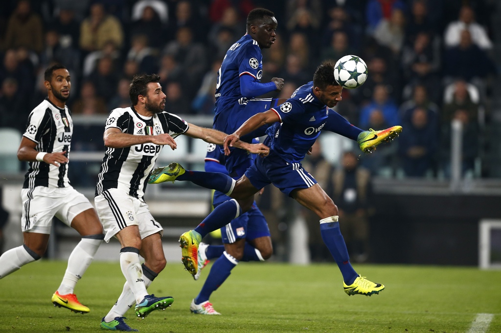 Suasana pertandingan Juventus vs Lyon. (Foto: AFP/Marco Bertorello) 