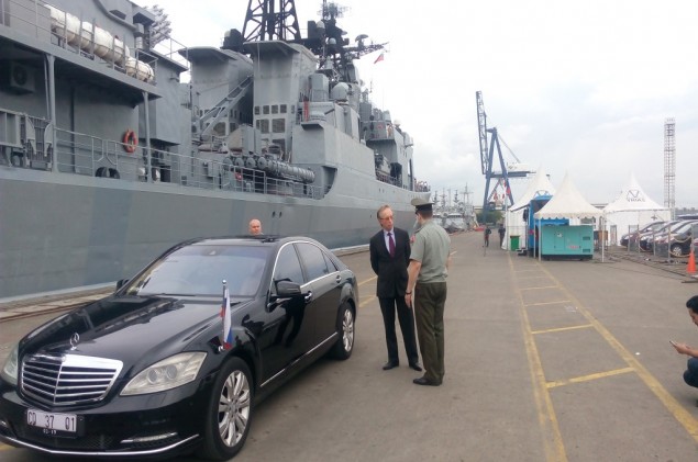 Russian Warship Visits Jakarta