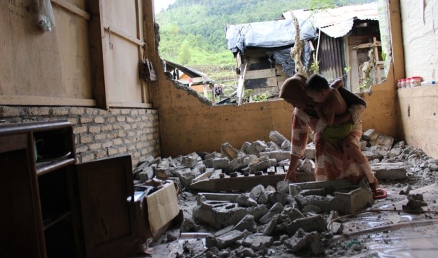 Kantor Kecamatan Dekat Objek Wisata di Sukabumi Ambruk