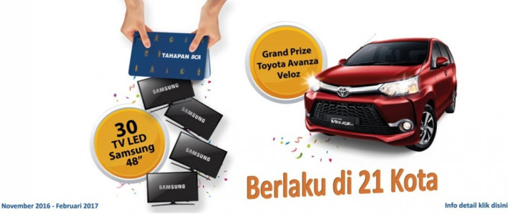 Buka Rekening BCA, Berpeluang Bawa Pulang Avanza Veloz