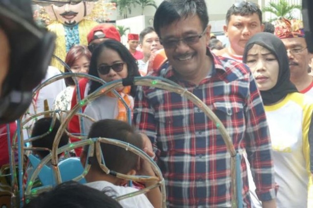 Djarot Saiful Hidayat saat blusukan. (Foto: MTVN/Achmad Zulfikar Fazli)