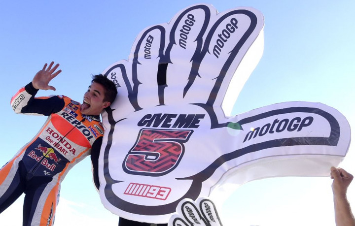 Marc Marquez Semringah Finis di Belakang Lorenzo