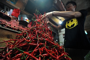 Harga Cabai Merah di Kabupaten Merangin Rp120 Ribu per Kg