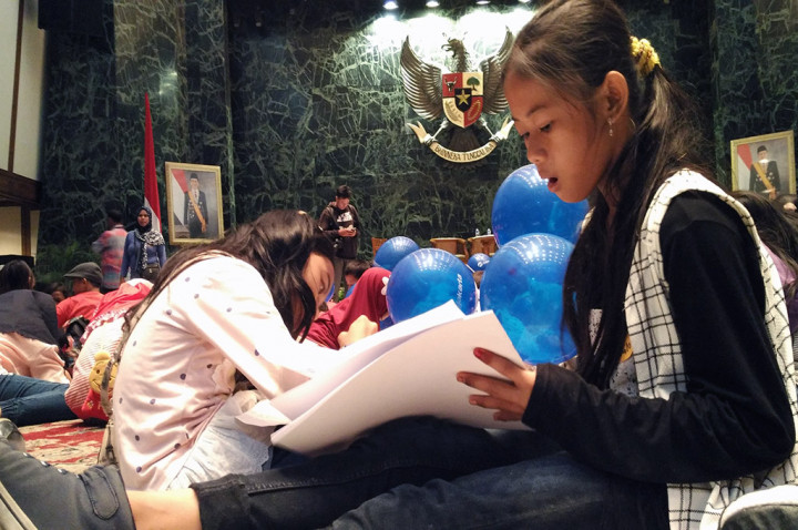 Anak-anak dari 10 RPTRA Ikut Lomba Mewarnai di Balai Kota