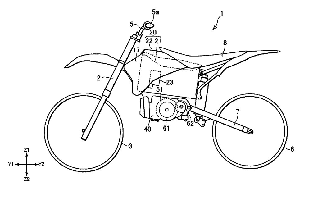 Gambar Paten Motor Trail Listrik Yamaha Bocor - Medcom.id